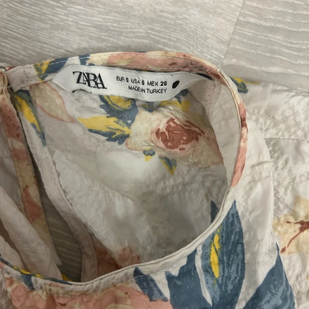 Zara Size S Sharon Floral Tiered Ruffle Babydoll Dress - Picture 5 of 7